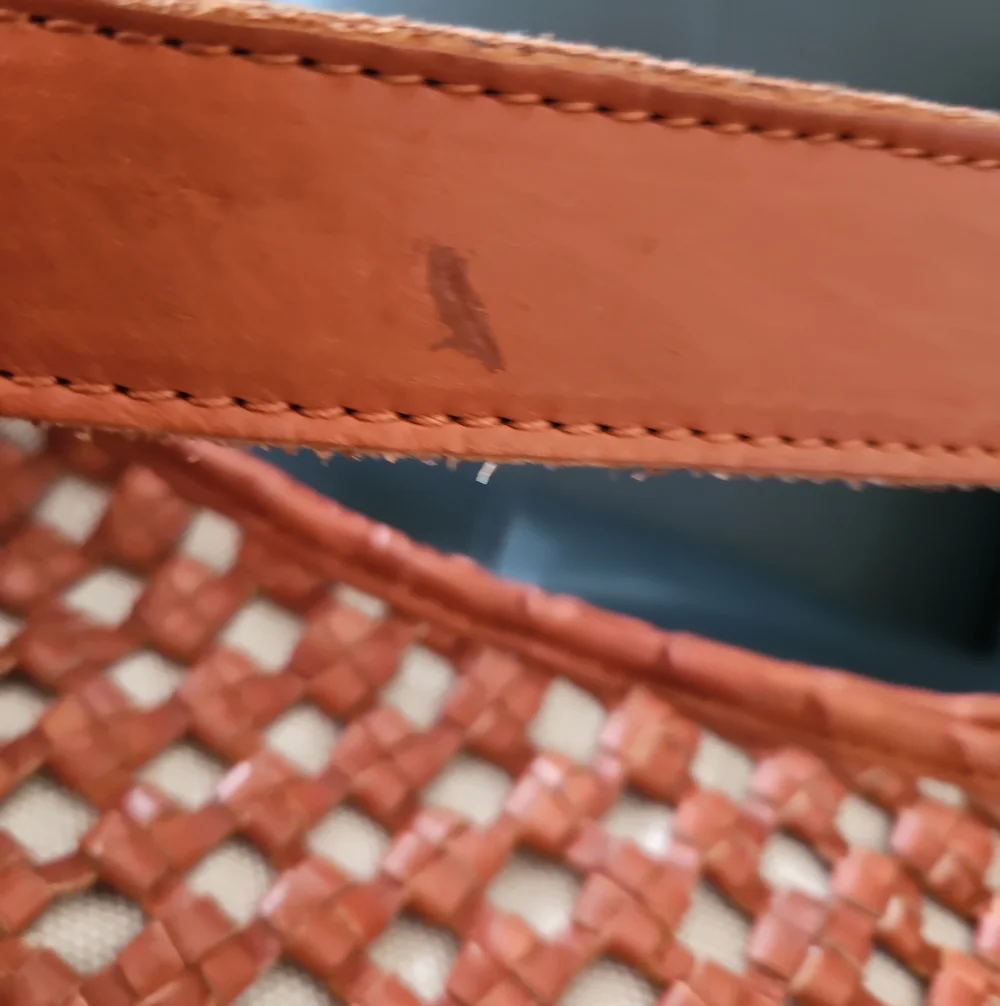 Marta Ponti Woven Leather Hobo Bag Brown & Cream
